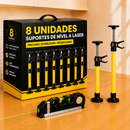 Kit Elevex - Suporte Telescópico e Ajustável, 100% Antiderrapante + Brinde Laser Level Pro 3
